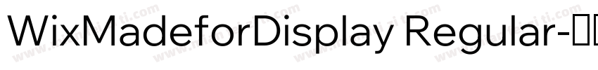 WixMadeforDisplay Regular字体转换
